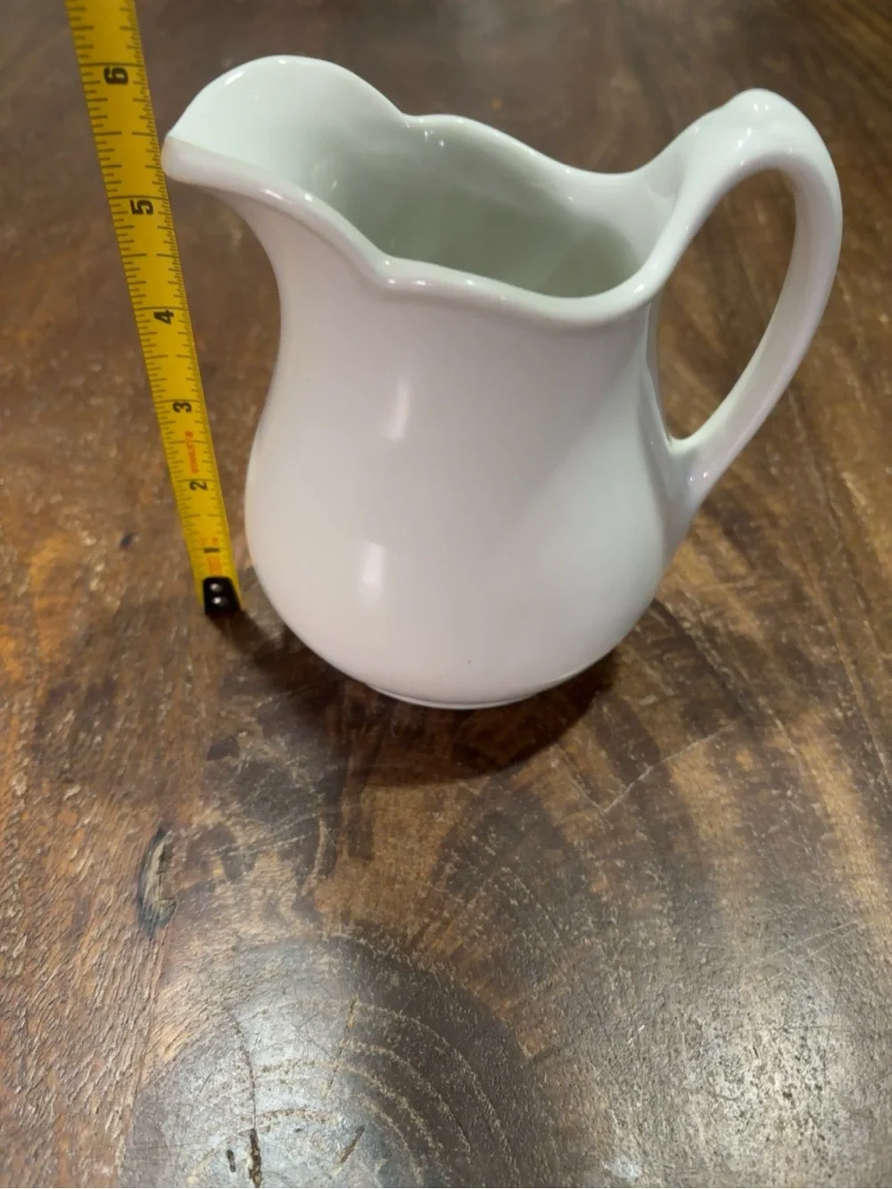White Ceramic Creamer Pitcher - Classic Tabletop Accessory